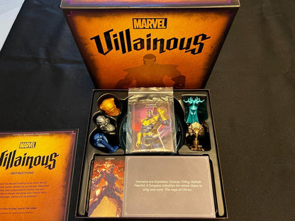 Marvel Villainous Infinite Power Board Game Usado Sleevado com Kit de Pedras do Infinito - BoardGamePlay Store